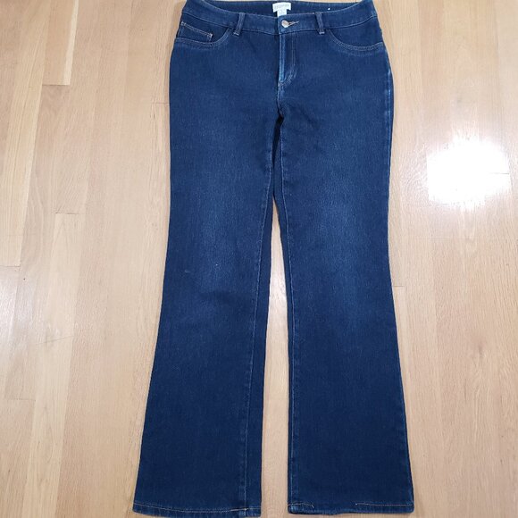Zenergy by Chicos Women Jeans Size 1/M8 Regular Dark Blue Denim Stretch - Picture 1 of 15